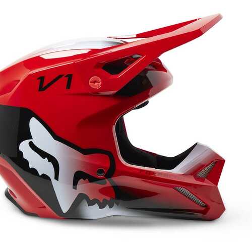 Fox MX23 Youth V1 Toxsyk Helmet Flo Red