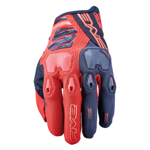 Five 'E2 Enduro' Off-Road Gloves - Black/Red