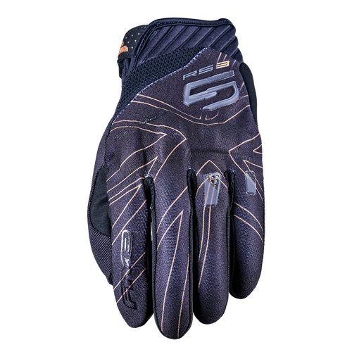 Five 'RS-3 Evo' Street Gloves - Union Jack Black/Gold