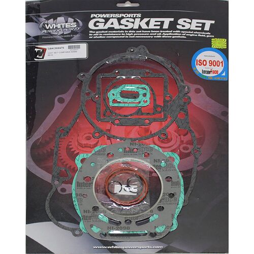 Whites Gasket Set Complete Kawasaki KX500 89-04