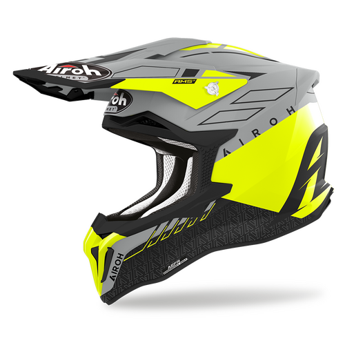Airoh 'Strycker Skin' MX Helmet - Yellow Matt