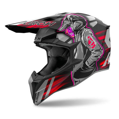 Airoh 'Wraaap Cyber' MX Helmet