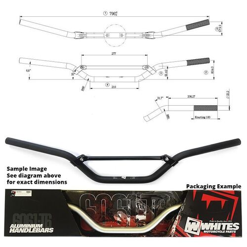 Whites Handlebar 7/8 AL6061 Black YZ/WR125/250-450 05-06