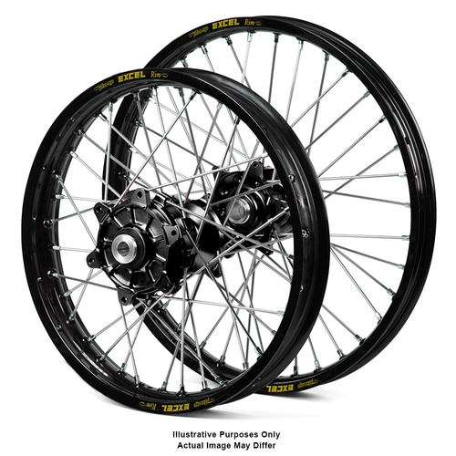 Honda Africa Twin CRF1000L Adventure Black Excel Rims / Black Haan Hubs Wheel Set - Africa Twin CRF1000L 2015-On 21*1.85 / 18*4.00 