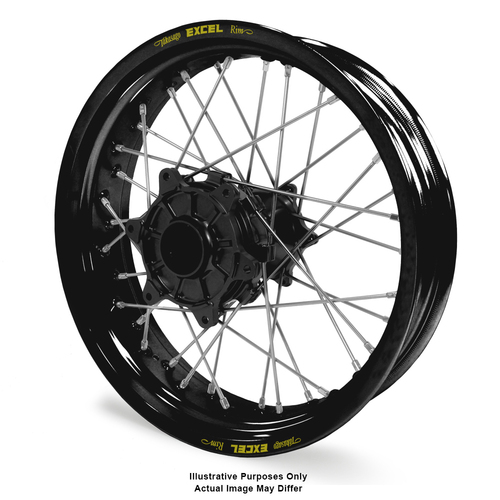 Honda Africa Twin CRF1000L Adventure Black Excel Rims / Black Haan Hubs Rear Wheel - Africa Twin CRF1000L 2015-On 18*4.00 OEM SIZE