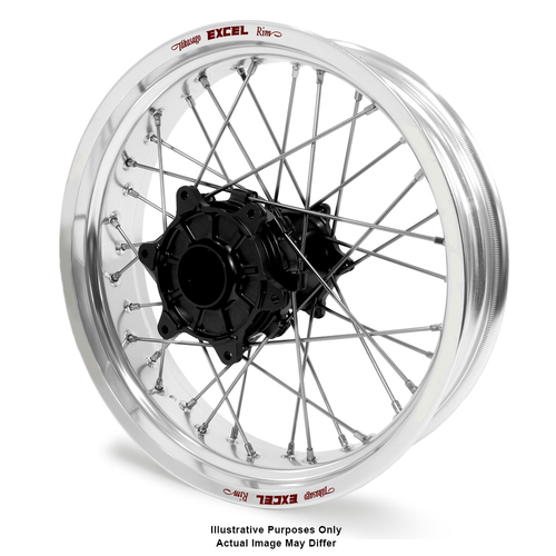 Honda Africa Twin CRF1000L Adventure Silver Excel Rims / Black Haan Hubs Rear Wheel - Africa Twin CRF1000L 2015-On 18*4.25 