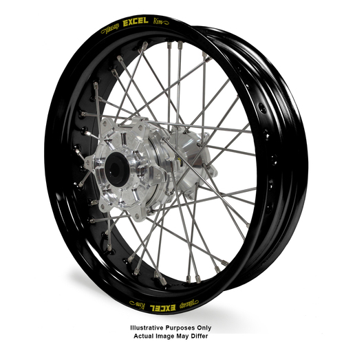 KTM 950-990 Adventure Black Excel Rims / Silver Haan Hubs Rear Wheel - 950-990 Adventure 2003-14 17*4.50