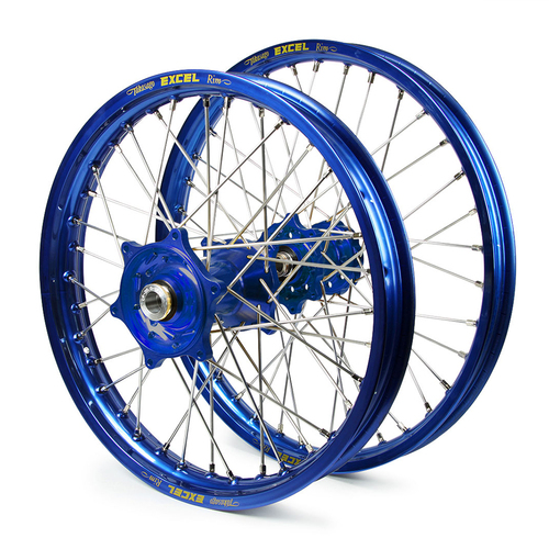 Yamaha Haan / Excel SNR MX Blue Rims / Blue Hubs Wheel Set YZF 250-450 1999-2008 (21*1.6 / 19*2.15")"