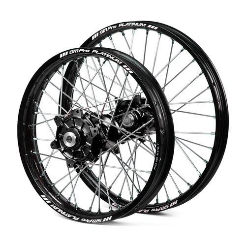 Honda Haan / Platinum Enduro Cush Drive Black Rims / Black Hubs Wheel Set CRF 250-450 X 2004-2015 (21*1.60 / 18*2.15)