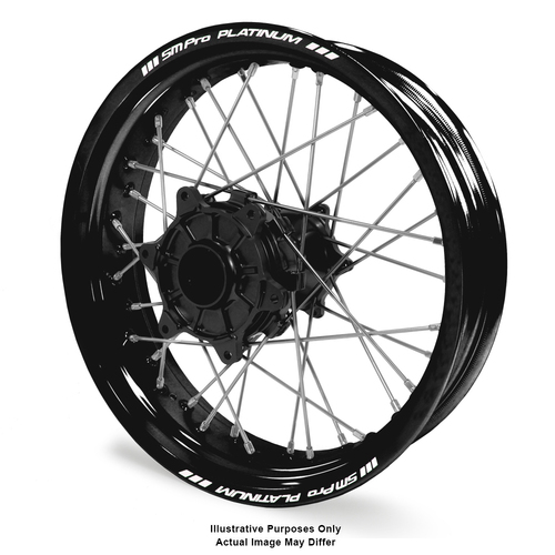 Honda Africa Twin CRF1000L Adventure Black Platinum Rims / Black Haan Hubs Rear Wheel - Africa Twin CRF1000L 2015-On 18*4.25 OEM SIZE