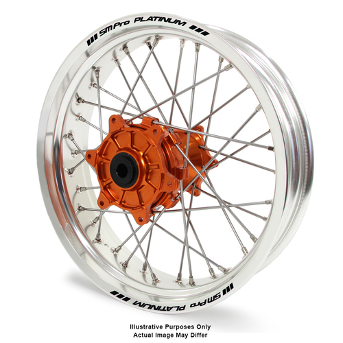 KTM Adventure Silver Platinum Rims / Orange Haan Hubs Rear Wheel - 790 2019-On 18*4.25 