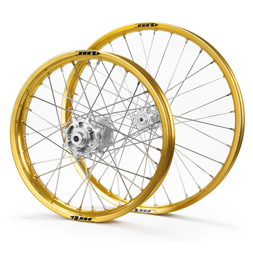 JTR Speedway Gold Rims / Silver Hubs Wheel Set