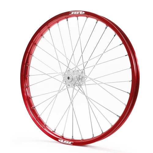 JTR Speedway Red Rims / Silver Hubs Front Wheel