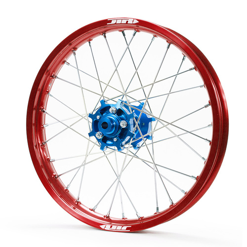 JTR Speedway Red Rims / Blue Hubs Rear Wheel