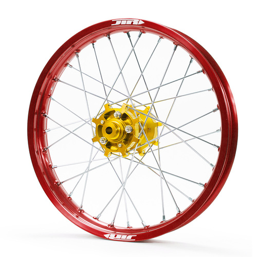 JTR Speedway Red Rims / Gold Hubs Rear Wheel