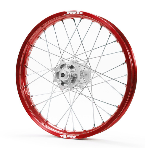 JTR Speedway Red Rims / Silver Hubs Rear Wheel