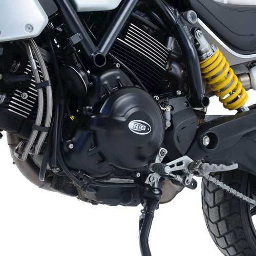 Scrambler 1100 '18-(mechanical clutch),Eng Case Covers,pair (Black)