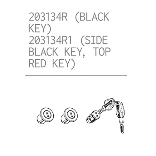 SHAD LOCK CYLINDERS/KEYS set (Black Key) SH35/36 Cases