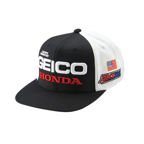 100% Geico Honda Podium Black Snapback