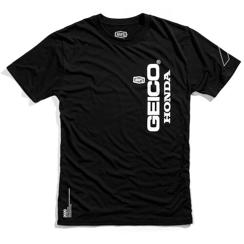 100% Geico Honda Heretic Tech Black T-Shirt