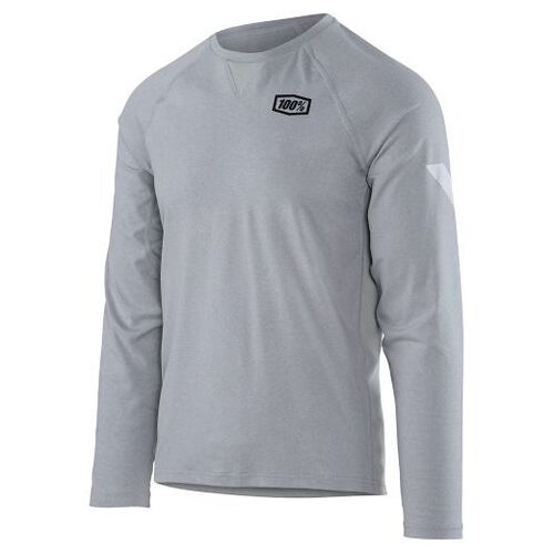 100% Mens Meter Silver Tech Long Sleeve