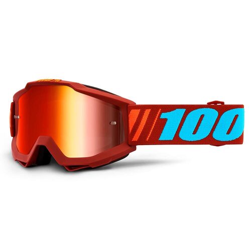 100% Accuri Goggle Dauphine Red Mirror Lens