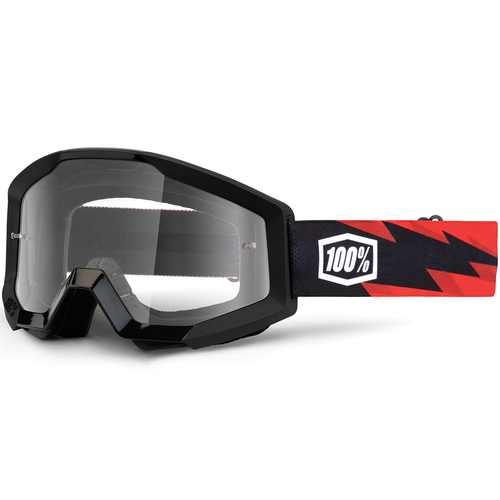 100% Strata Goggle Slash Clear Lens