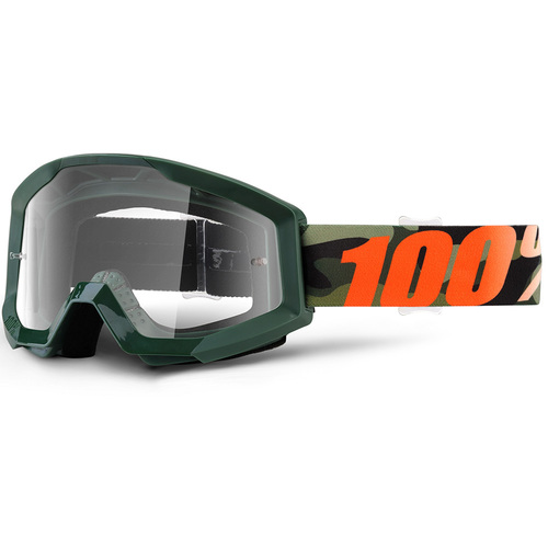 100% Strata Goggle Huntsitan Clear Lens