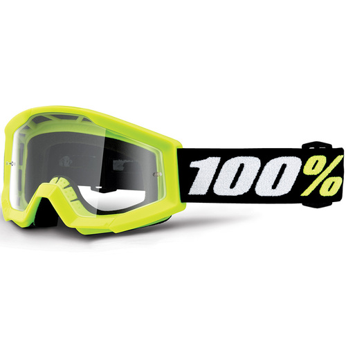 100% Strata Mini Goggle Yellow Clear Lens