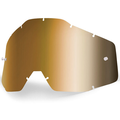 100% Racecraft, Accuri & Strata True Gold Mirror Lens 