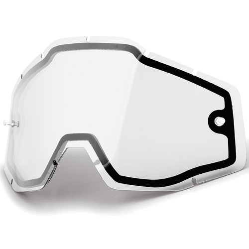 100% Racecraft, Accuri & Strata Clear Non Vented Dual Lens