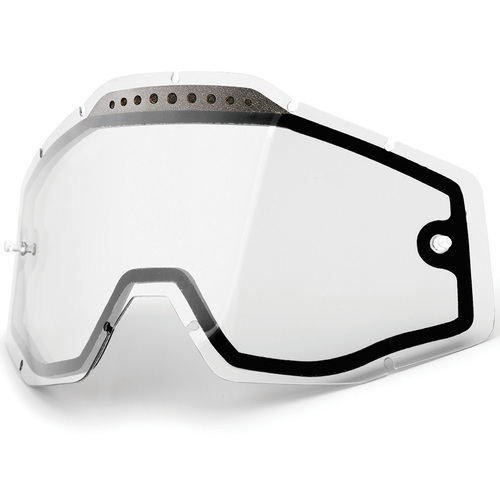 100% Racecraft, Accuri & Strata Clear Vented Dual Lens