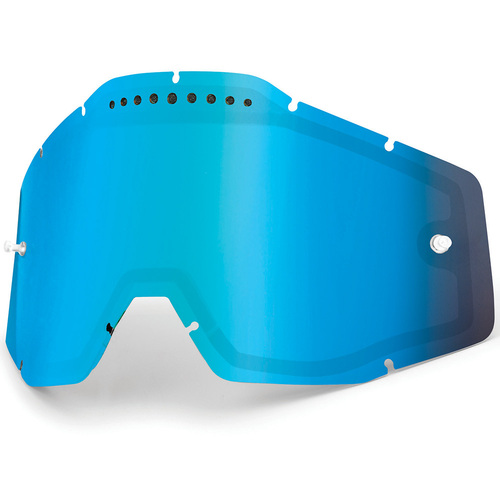 100% Racecraft, Accuri & Strata Blue Mirror Vented Dual Lens