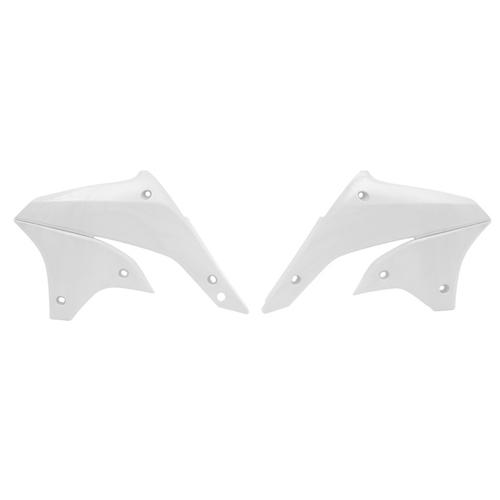 Rtech Kawasaki KLXR 450 2007-2016 White Radiator Shrouds