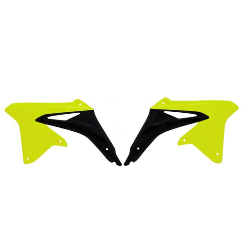 Rtech Suzuki RMXZ 450 2010-2018 Neon Yellow/Black Radiator Shrouds