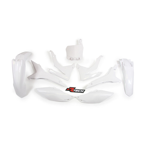 Rtech Honda White Plastic Kit CRF 450 R 2013-2016 (with Airbox Side Cover)