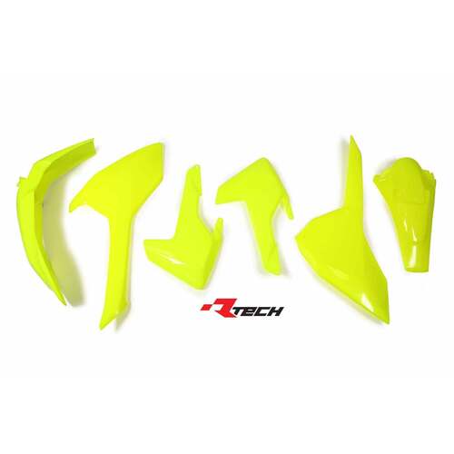 Rtech Husqvarna Neon Yellow Limited Edition Plastic Kit FE 501 2017-2019 (4 Piece Kit)