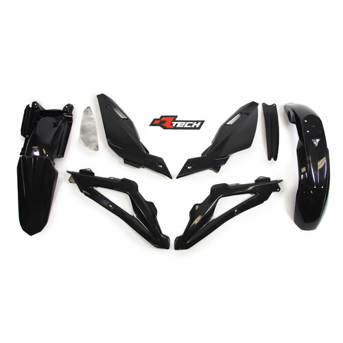 Rtech Husqvarna Black Plastic Kit TC 250 2009-2013 (without Front Plate)