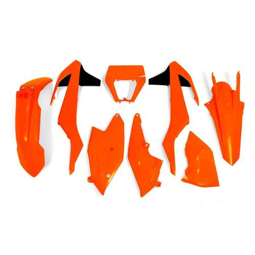 Rtech KTM Neon Orange Plastic Kit XC-W 250-350-450-500 2017-2019 (with Headlight Plastic)