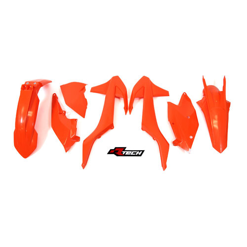 Rtech KTM Orange Plastic Kit XC-W 250-350-450-500 2017-2019 (4 Piece Kit - with Left Airbox Cover)