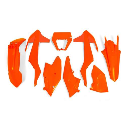 Rtech KTM Orange Plastic Kit XC-W 250-350-450-500 2017-2019 (with Headlight Plastic and Left Airbox Cover)