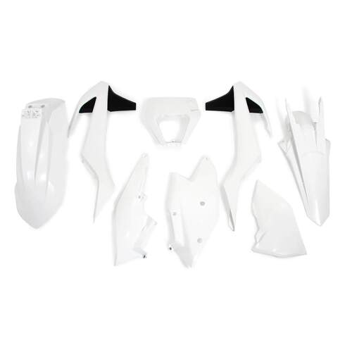 Rtech KTM White Plastic Kit XC-W 250-350-450-500 2017-2019 (with Headlight Plastic and Left Airbox Cover)