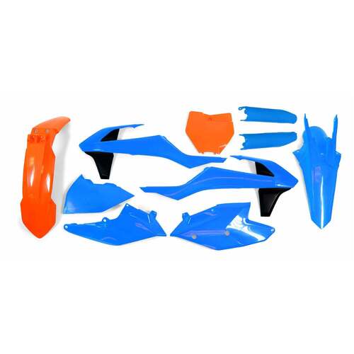 Rtech KTM Troy Lee Designs Blue/Orange Limited Edition Plastic Kit XC-F 250-350-450 2017-2018 (with Left Airbox Cover)