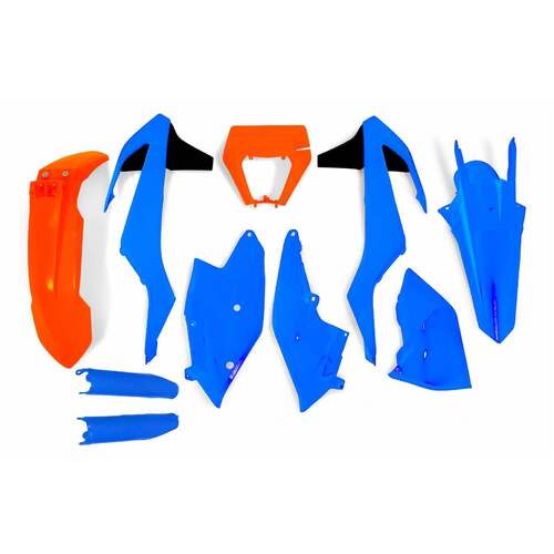 Rtech KTM Troy Lee Designs Blue/Orange Limited Edition Plastic Kit XC-W 250-350-450-500 2017-2019 (with Left Airbox Cover)