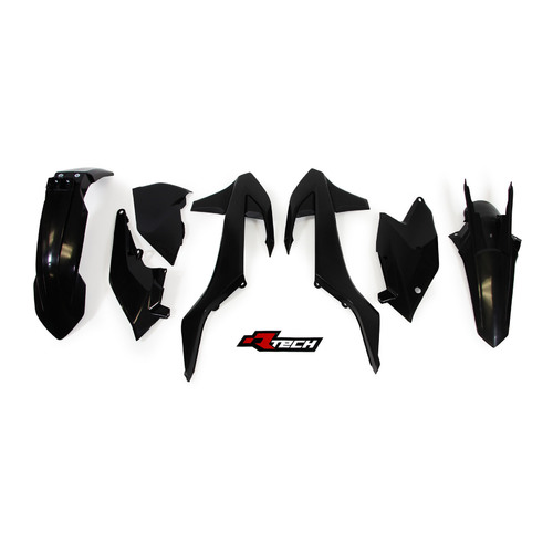 Rtech KTM Black Plastic Kit XC-W 250-350-450-500 2017-2019 (4 Piece Kit - with Left Airbox Cover)