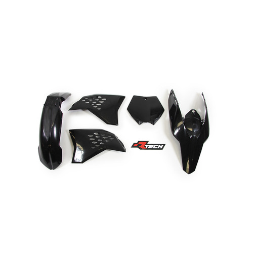 Rtech KTM Black Plastic Kit EXC-F 250-450-525-530 2008-2011  