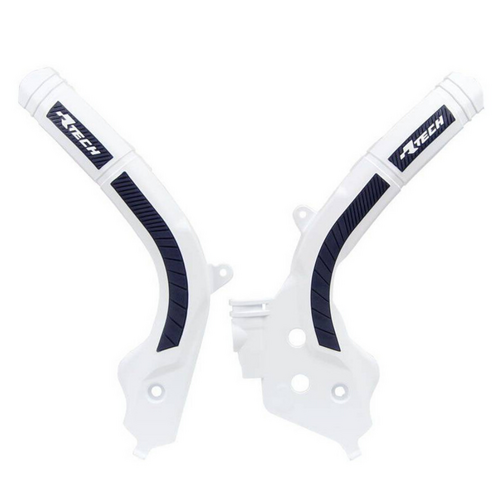 Rtech Husqvarna White/Blue Frame Protectors TE 150 (Brembo Caliper) 2017-2020