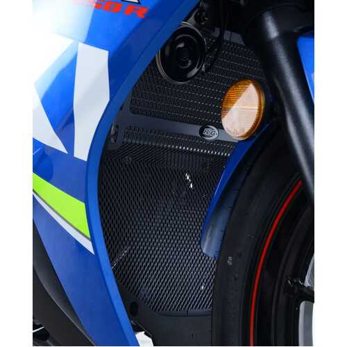 Radiator & Downpipe Guard DARK BLUE (one piece)-GSX250R '17-