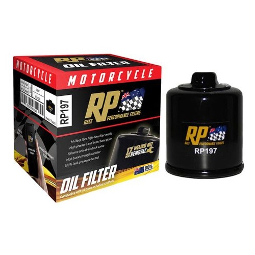 Race Performance Motorcycle Oil Filter - RP197