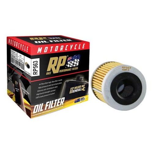 Race Performance Motorcycle Oil Filter - RP563